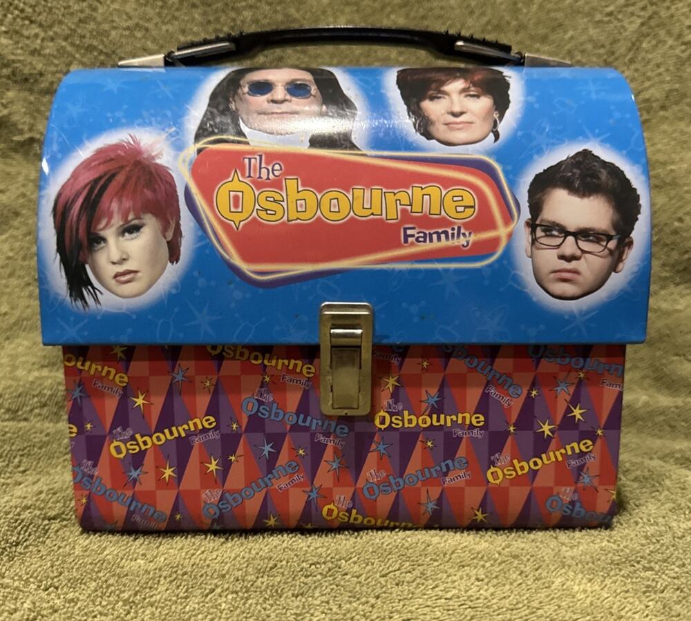 Vintage 2002 The Osborne Family Ozzy VANDOR Dome Tin Lunch Box Tote Vandor metal